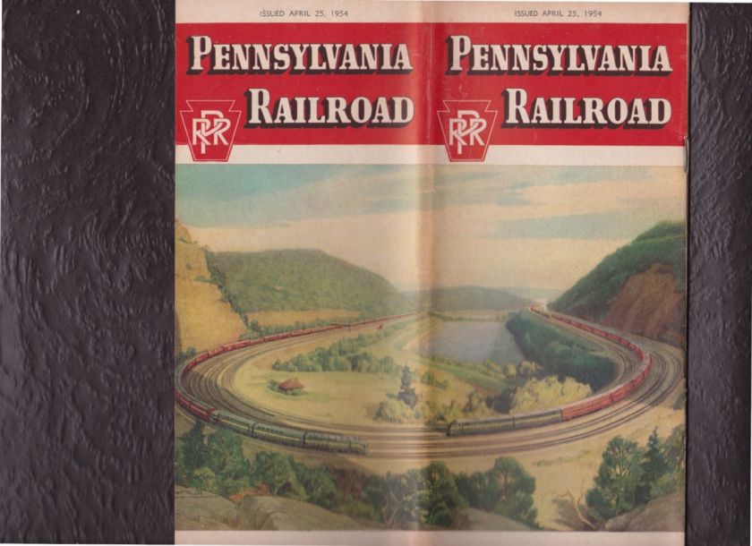 VINTAGE PENNSYLVANIA RAILROAD TIME TABLE 1954  