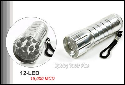 Super Bright 12 LED Flashlight 15,000 MCD  