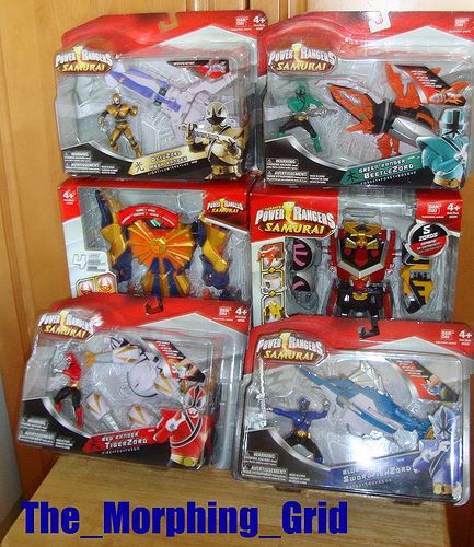 Samurai Megazord, Clawzord, zord de los pescados espadas, beetlezord 