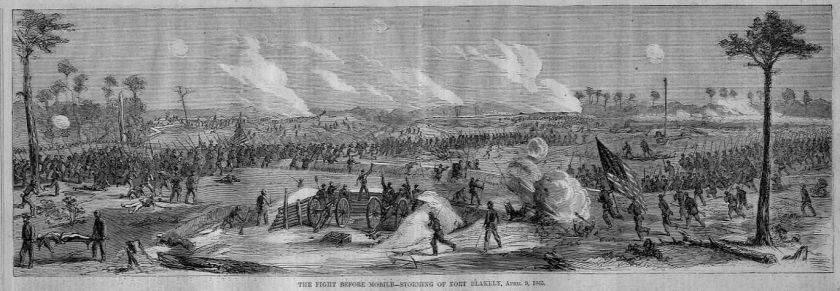 CIVIL WAR BATTLE, ASSAULT ON FORT BLAKELY, 1865 MOBILE  