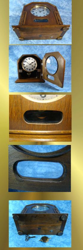 VERY RARE JUNGHANS ART NOUVEAU BRACKET CLOCK/VISIBLE PENDULUM & BIM 