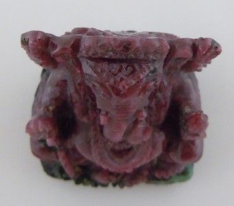 Natural Ruby & Zoisite Ganesh Hand Carved Ganesha  