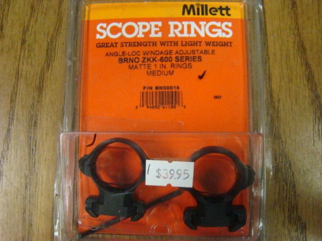 Millett Angle Loc 1 Med BRNO ZKK 600 Rings BN00016  