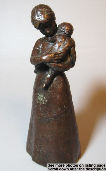 Sterett Gittings Kelsey Bronze Sculpture Of Mother & Child Signed 