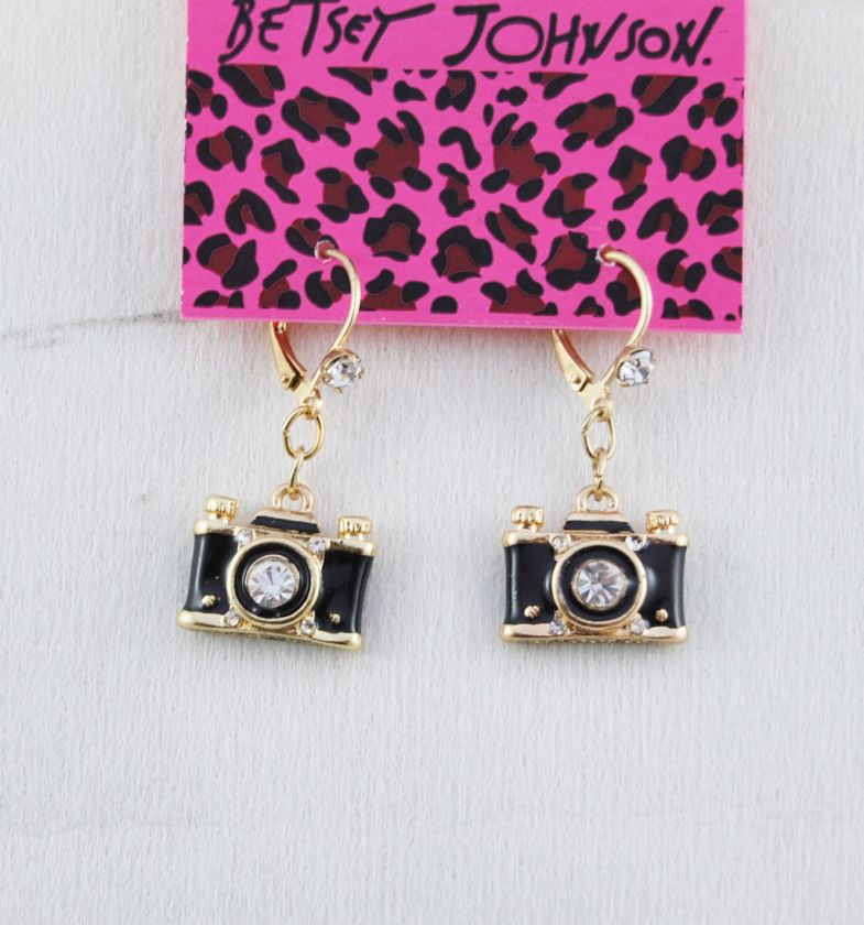 New Betsey Johnson camera Earring  