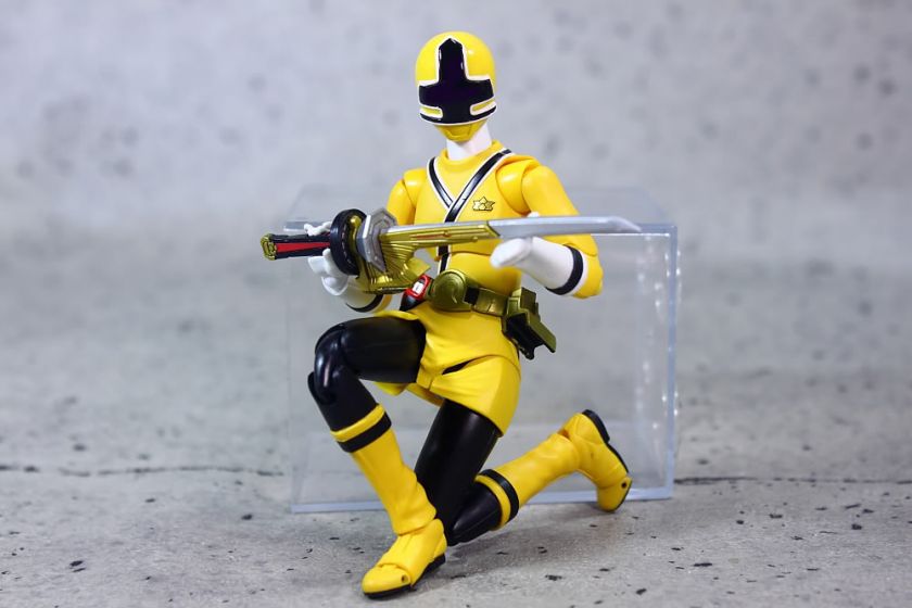 SAMURAI Shinkenger Power Rangers Bandai Shinken YELLOW Ranger Figure 