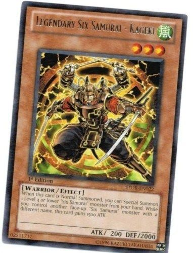 LEGENDARY SIX SAMURAI KAGEKI Yugioh Rare STOR EN022  