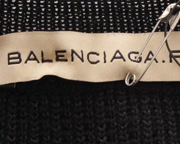 1489 BALENCIAGA.PARIS BLACK WOOL DRESS F38 NEW  