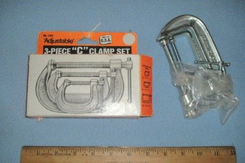 Adjustable Clamp Co. 3 Piece C Clamp Set No. 1491  