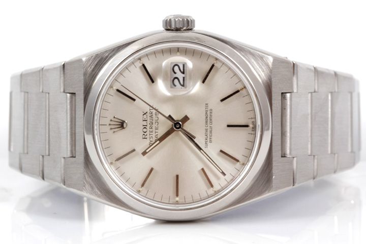   SS Oyster Quartz Datejust Silver Stick Dial 17000 Mint  