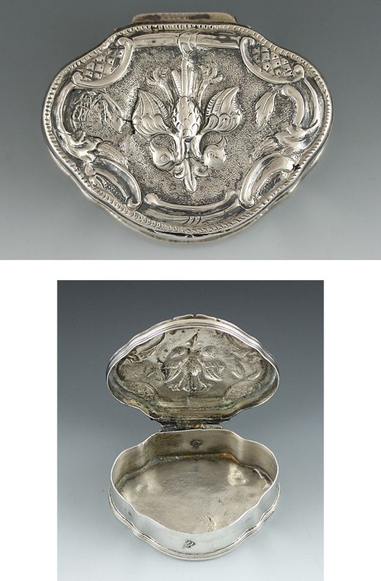 EUROPEAN 18th CENTURY 1750 SILVER SNUFF BOX  