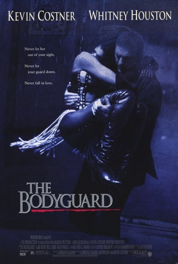 1992 The Bodyguard 27x40 MOVIE POSTER Whitney Houston  