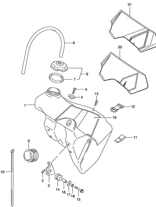 1998 SUZUKI DIRT BIKE RM125 125 MUD FLAP REAR FENDER  