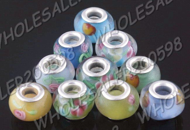 200p 40Styles Lampwork Glass Beads(5MM Hole) NO K27 K28 K29 K30