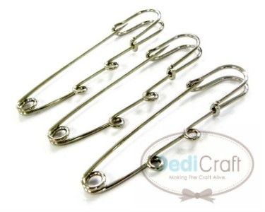 PCS LOT 2 HOLES SAFETY PIN CLIP PENDANT 17x69MM S0006  