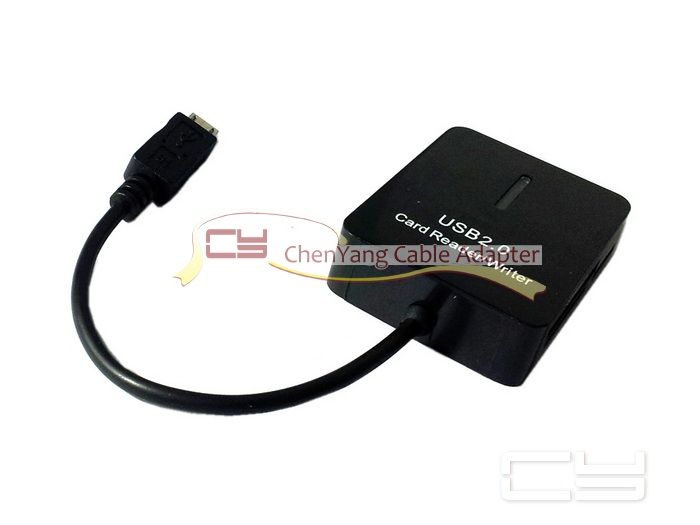   S2 i9100 & Motorola XOOM Micro USB Host OTG 5 IN 1 CARD READER  