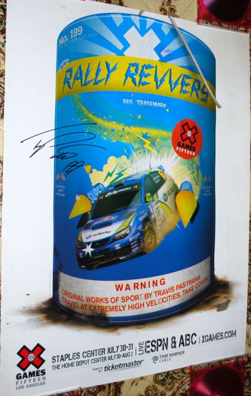 TRAVIS PASTRANA Signed X GAMES 15 RALLY Poster  