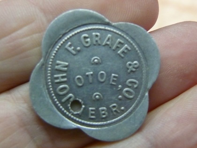 John F. Grafe & Co. Otoe Nebr. 25cents Meat Market Trade Token NE 