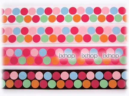 5y 7/8 Gymboree Dot (U PICK COLOR) Grosgrain Ribbon 7050/22 7100/31 