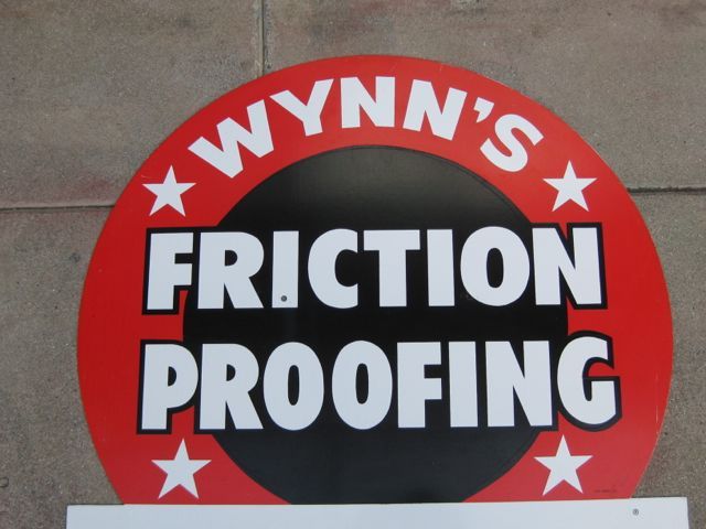 Vtg 1950s WYNNS FRICTION MOTOR OIL METAL ADVERTISING SIGN NOS UNUSED 