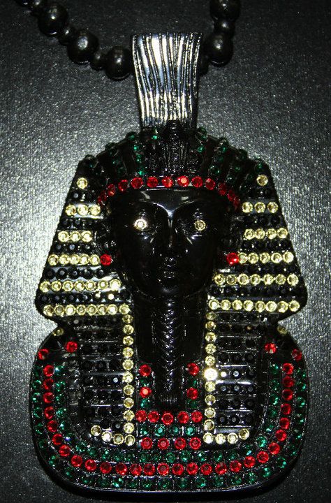 CUSTOM NORTH SKULL PHARAOH TUT W/ SWAROVSKI CRYSTALS  