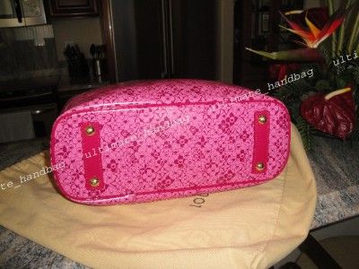 AUTH LOUIS VUITTON FUSCHIA PATENT CRUISE TOTE EXCELLENT  