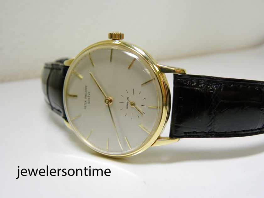 Vintage Mens 18K YG Patek Philippe Calatrava 3410 Grueblin  