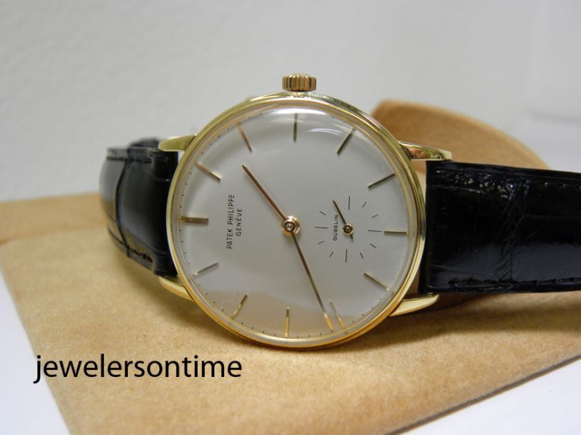 Vintage Mens 18K YG Patek Philippe Calatrava 3410 Grueblin  