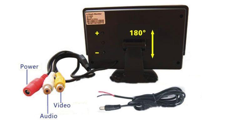 TFT LCD MONITOR + REVERSE CAMERA CAR REAR VIEW KIT  