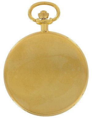 Mens Speidel Gold Finish Hunter Case Pocket Watch  