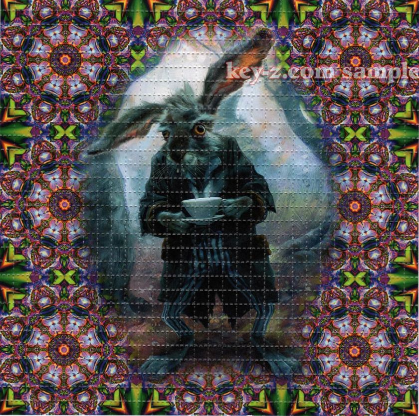 MARCH HARE BLOTTER ART ALICE in WONDERLAND  