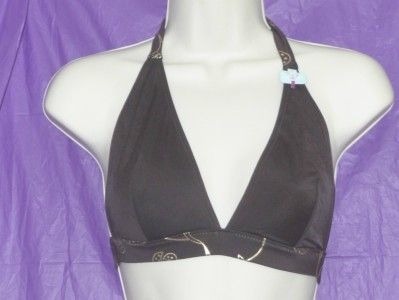 Womens Swimwear Bikini Brown W/ Gold Accents Size 32 D  