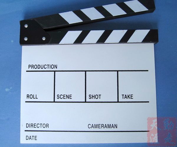 NEW white Clapper board Directors TV Movie Slate Cut  