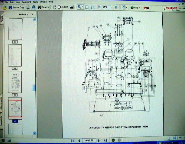 Teac A 4000S 4010S Reel To Reel User & Service Manuals  