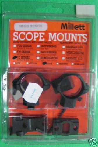 Millett CP00010 WINCHESTER 70 Rings 2pc base bl 1 med  