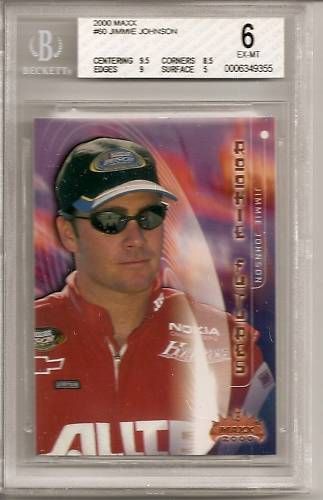 Jimmie Johnson Rookie 2000 Maxx Beckett Graded  