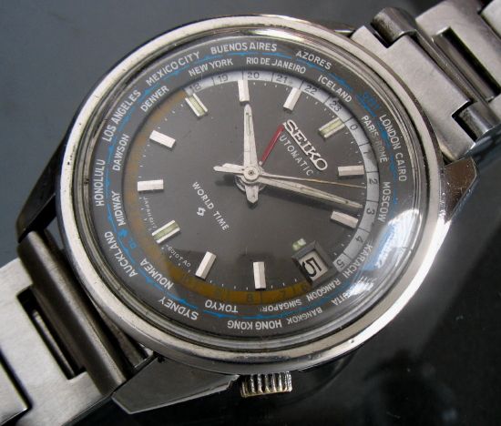 SEIKO WORLD TIME REF 6117 6010 GMT AUTOMATIC WATCH Ca.1969  