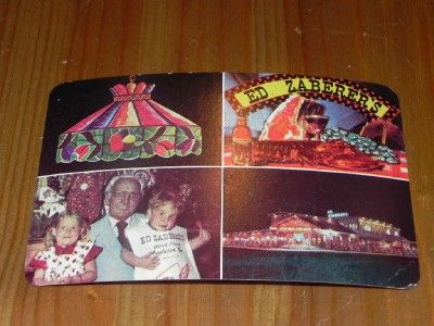 Vtg Unused Ed Zaberers Restaurant Wildwood NJ Postcard  