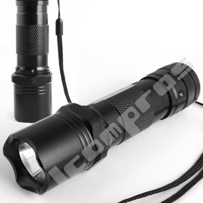 black 5w led torch flashlight lamp light camping hunting fishing 