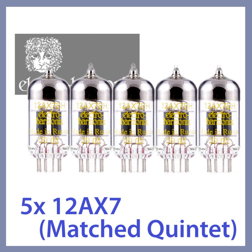 5x NEW Electro Harmonix 12AX7EH 12AX7 ECC83 Vacuum Tube, Matched 