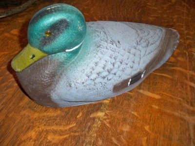 VTG Drake Mallard Fiber Duck Decoy With Tag  