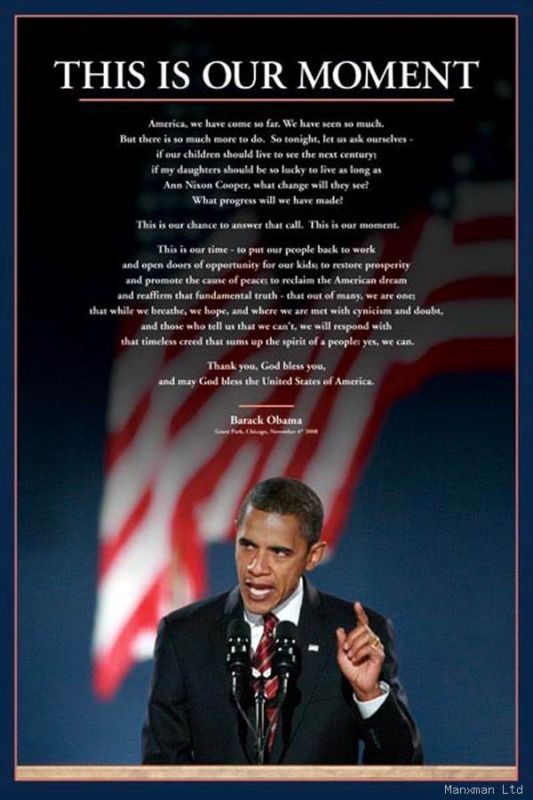 Barack Obama This Is Our Moment Speech Color Poster  