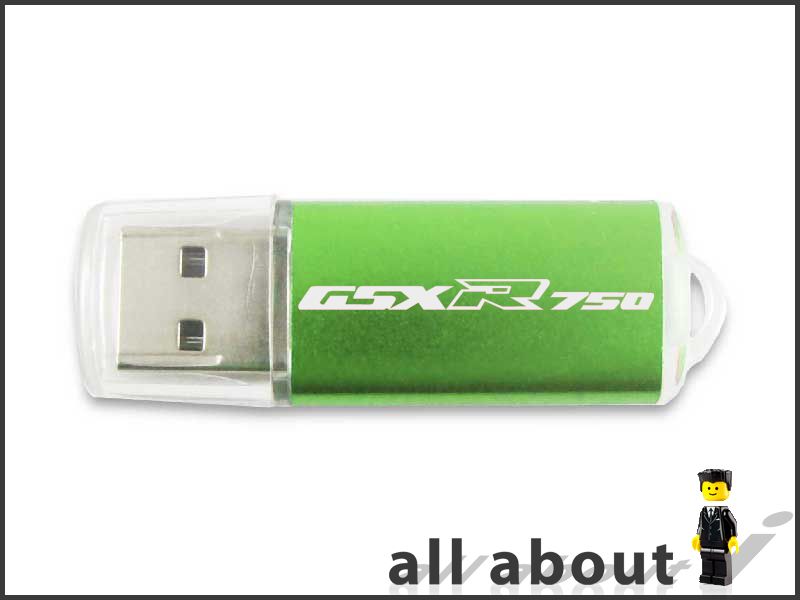 Suzuki GSXR750 Logo 8GB USB 2.0 Flash Drive Aluminum Hi Speed External 