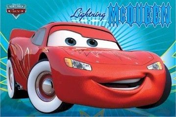 DISNEY ~ CARS WHITEWALLS LIGHTNING McQUEEN MOVIE POSTER  