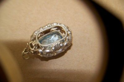 Kollmar & Jourdan 835 Silver Pendant Blue Topaz Germany  