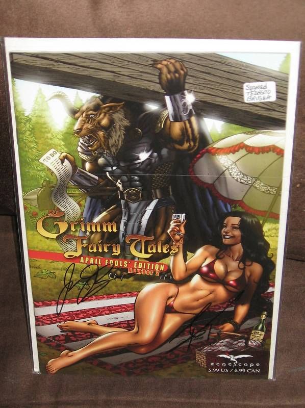 Grimm Fairy Tales April Fools #2a signed Brusha Tedesco  