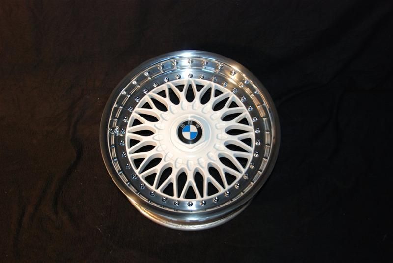 WHITE BBS RC 8/9X17 BMW STYLING 5 RIMS MIRROR POLISHED  