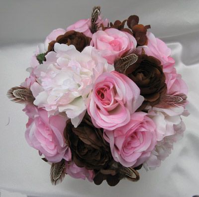 Bridal Bouquet wedding flowers Bouquets CHOCOLATE PINK  