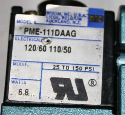 MAC PNEUMATIC SOLENOID VALVE MV A2B A311 PM 111DA 300P  