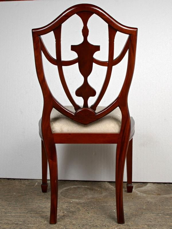 Set 8 Adams Mahogany Shield Back Dining Chairs  